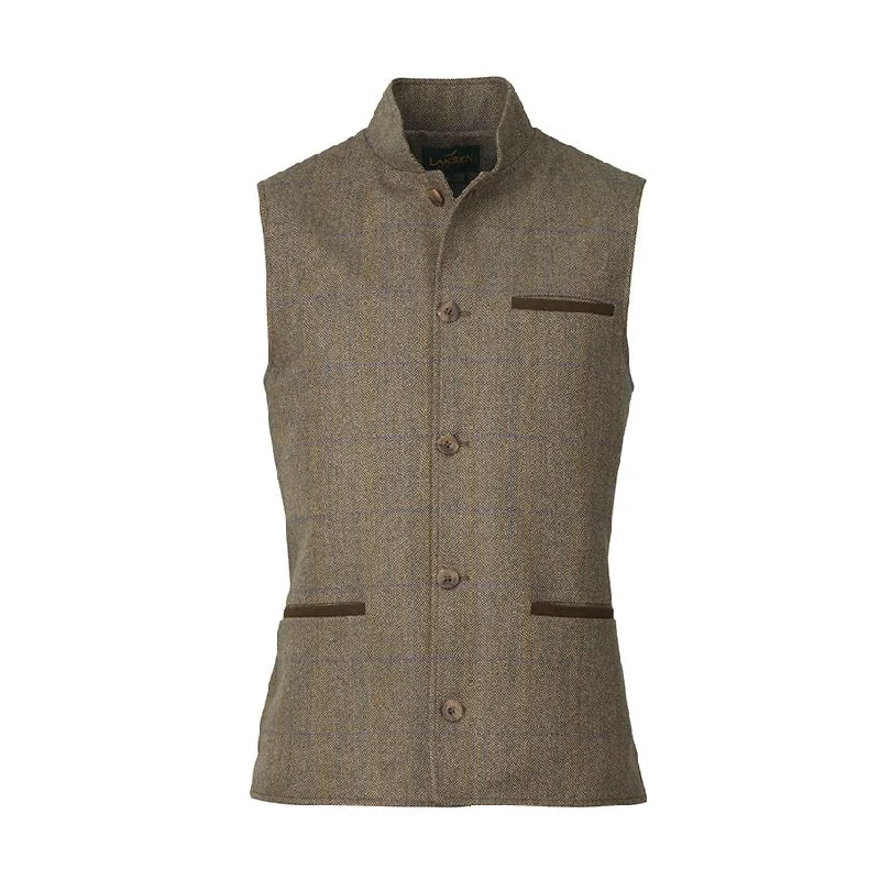 men's stylish knit vests -Laksen Men's Laird Tweed Fife Vest