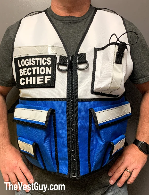 men's lightweight winter vests -Logistics Section Chief Two Tone Reflective Vest