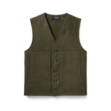 men's zippered vest jackets -Filson Mackinaw Wool Vest