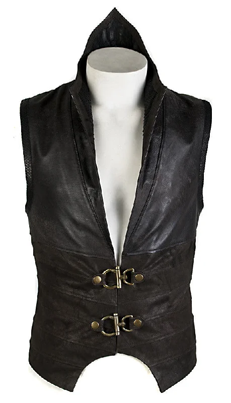 men's fitted vest jackets -Viper Leather Vest