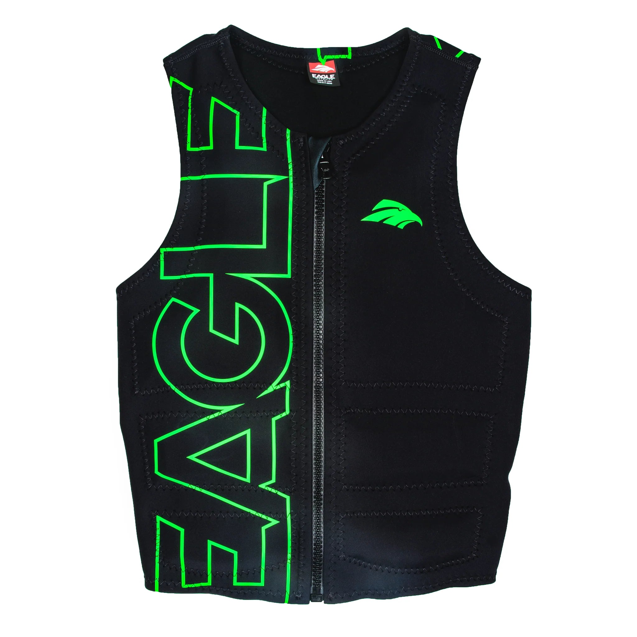 cotton waistcoats for men -Men's Eagle Pro Logo Highlight Vest - Floro Green