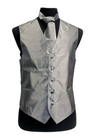 lightweight vests for men -Men's Gray Vest with Neck Tie, Bow Tie, Hanky