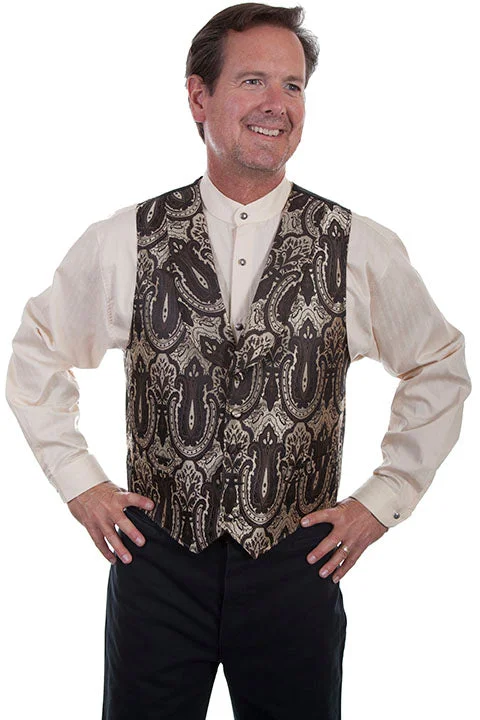 dress waistcoats for men -Men's Scully Vest #RW283BRN