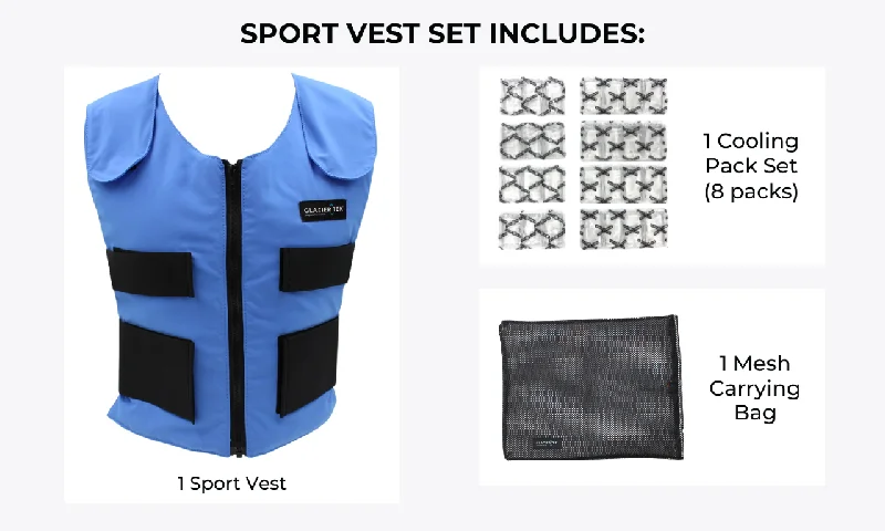 designer vests for men -Sports Cool Vest with a Set of 8 Cooling Packs - Maintains 59 Degrees for up to 2.5 Hours