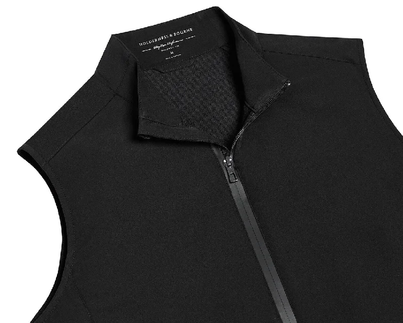 men's padded vests -The Hayes Vest: Black