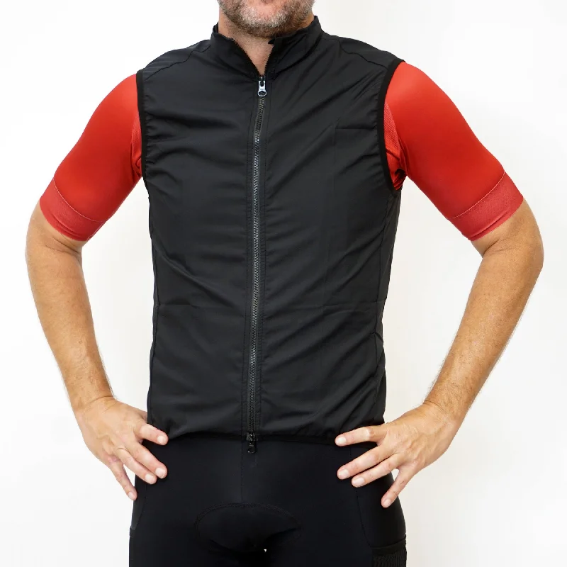 wool vests for men -Wind Vest Black