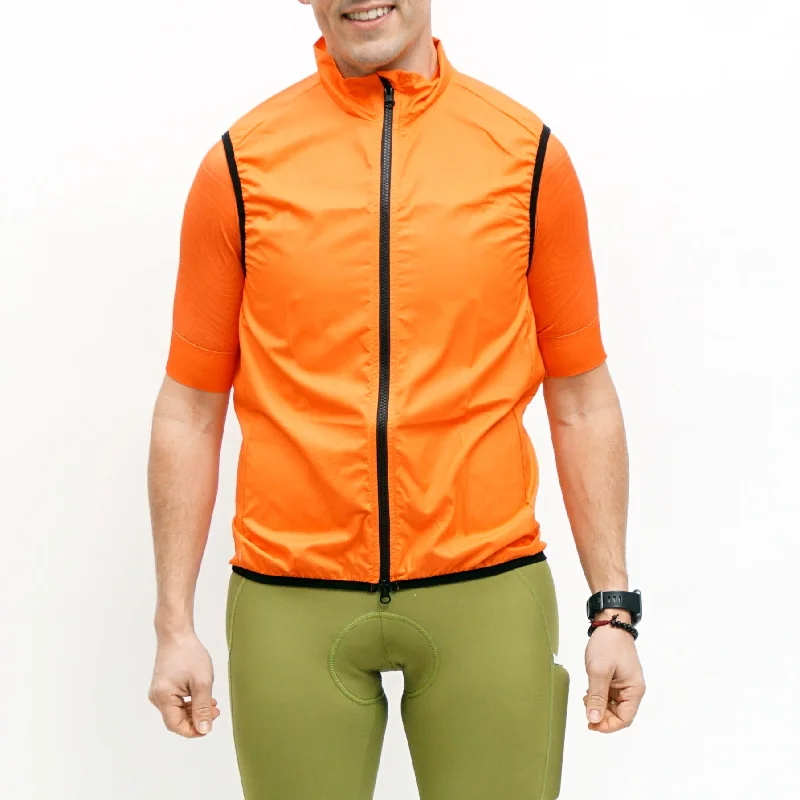 men's trendy waistcoats -Wind Vest Orange