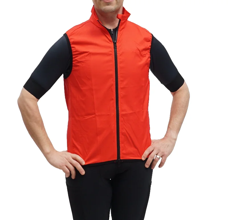 men's fleece vests -Wind Vest Red