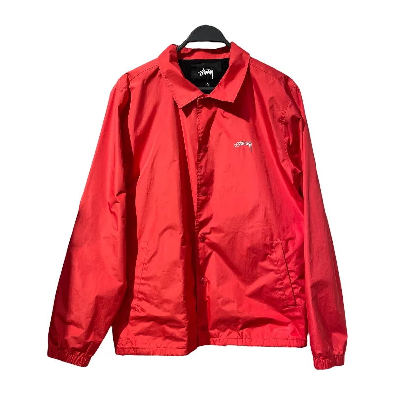 men's parkas with fur -STUSSY/Jacket/M/Red/Polyester/