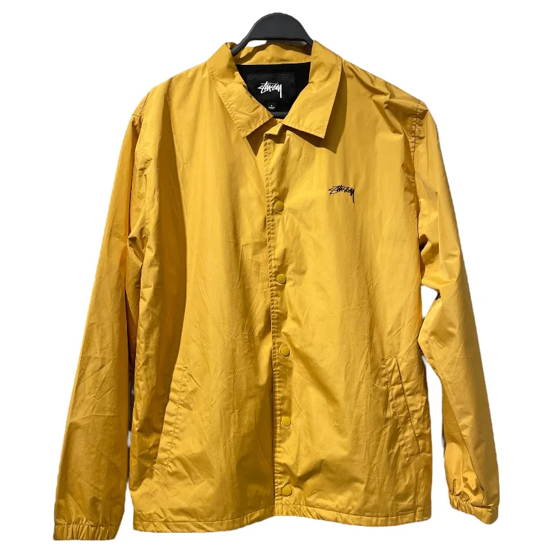 men's lightweight rain jackets -STUSSY/Jacket/L/Yellow/Polyester/115394