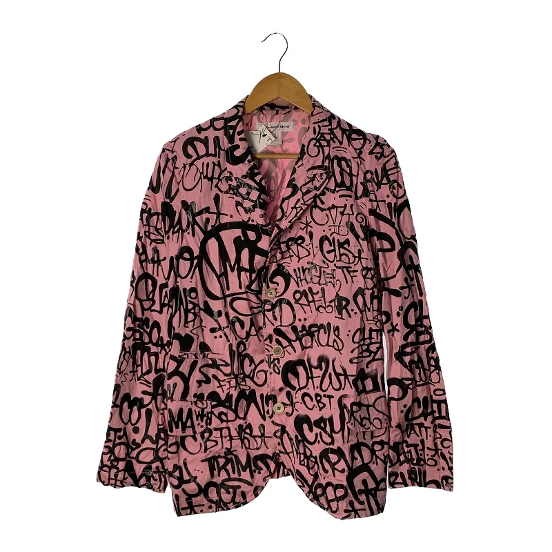 men's military jackets -COMME des GARCONS SHIRT/Jacket/S/Pink/Cotton/All Over Print/S28160