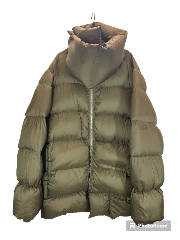 men's stylish coats and jackets -Rick Owens///Puffer Jkt/50/Nylon/GRN//Plain/M [Designers] Avant-Garde/funnel neck puffer jacket