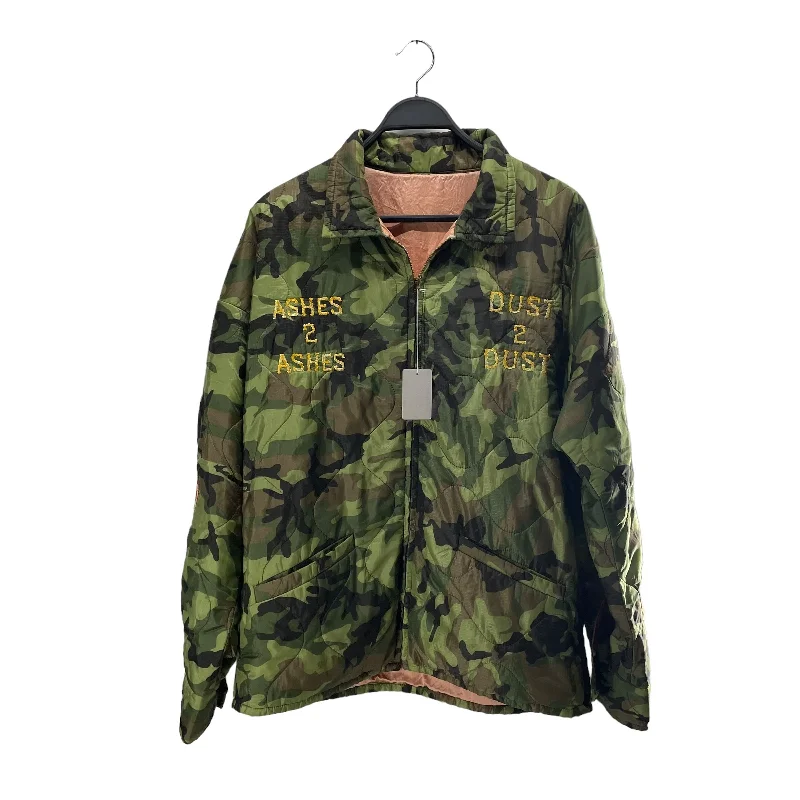 men's sporty jackets for running -SAINT MICHAEL/Jacket/XL/Nylon/GRN/Camouflage/DUST 2 DUST