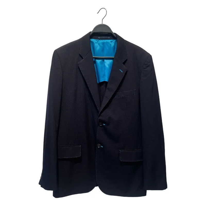 men's heavy-duty jackets -COMME des GARCONS HOMME/Jacket/M/Wool/NVY/BLUE STITCHING