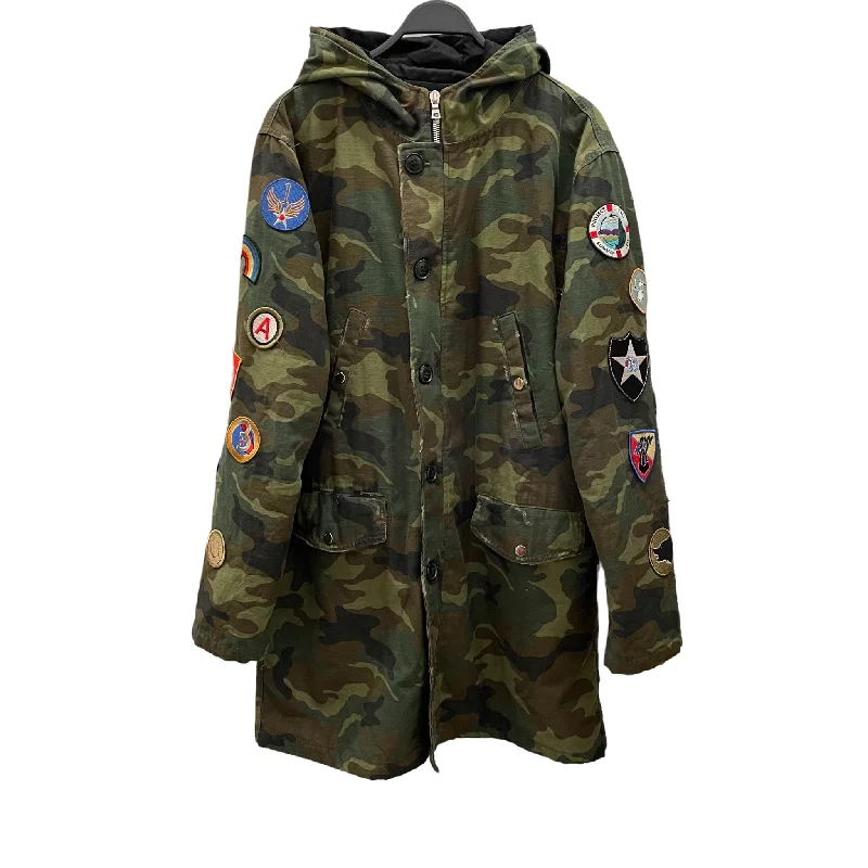 men's waterproof trench coats -AMIRI/Jacket/XL/Cotton/GRN/Camouflage/patch sleeve/ cloud back