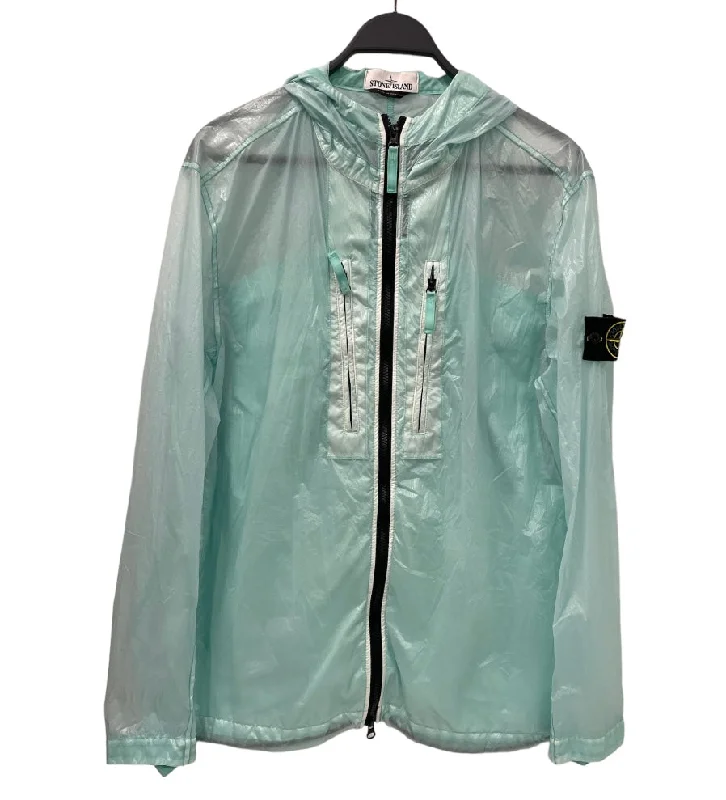 military-inspired jackets for men -STONE ISLAND/Jacket/XL/BLU/LUCIDO TC PACKABLE JACKET TEAL