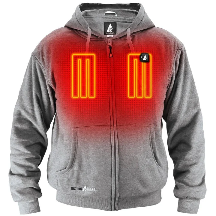 Unisex 5V Battery Heated Hoodie Sweatshirt - Grey