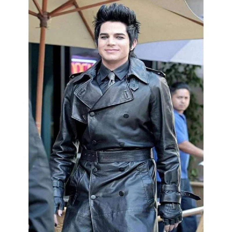 lightweight jackets for men -Adam Lambert Double Breasted Black Trench Coat