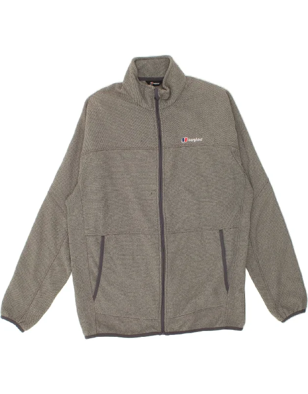 men's wool-blend jackets -premium hoodies for men -BERGHAUS Mens Fleece Jacket UK 42 XL Grey Polyester