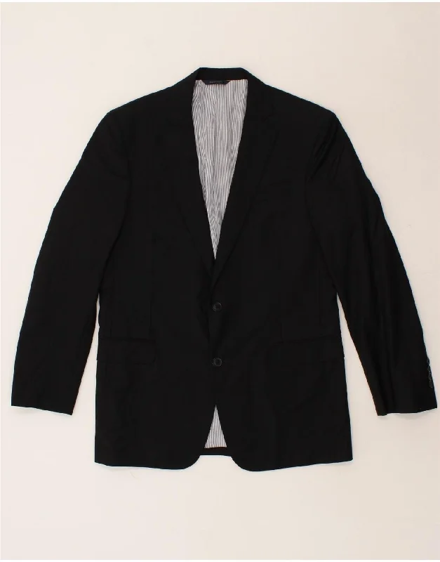 men's tailored jackets -BROOKS BROTHERS Mens Regent Fit 2 Button Blazer Jacket UK 40 Large Black