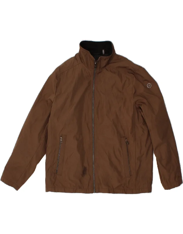 men's waterproof jackets -CALVIN KLEIN Mens Bomber Jacket UK 40 Large Brown Polyester