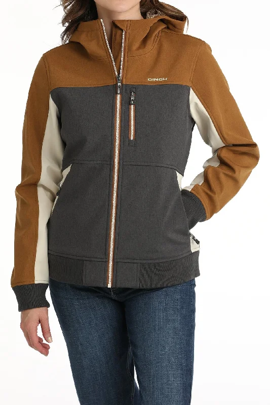 Women's Bonded Hoodie - Gold/Charcoal/Cream - (MAJ9844002)