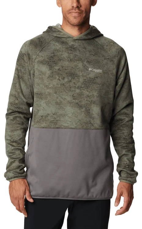 Men's PFG Super Terminal Fleece Hoodie - Cypress Digiscale/City Grey