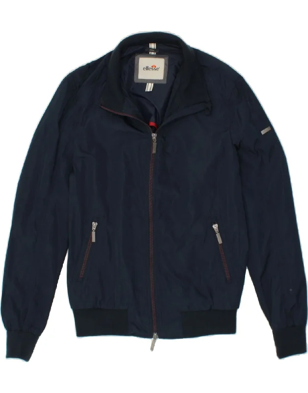 men's winter jackets -black hoodies for men -ELLESSE Mens Bomber Jacket UK 36 Small Navy Blue