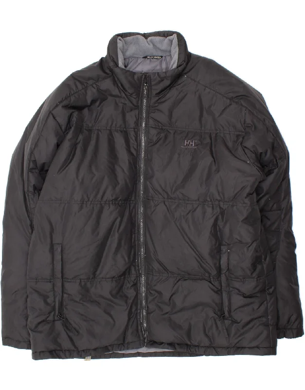 men's lightweight outdoor jackets -HELLY HANSEN Mens Padded Jacket UK 44 2XL Black Polyester