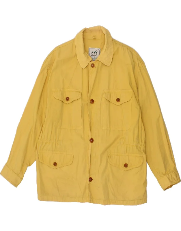 men's corduroy jackets -HENRY COTTONS Mens Utility Jacket IT 54 2XL Yellow Cotton