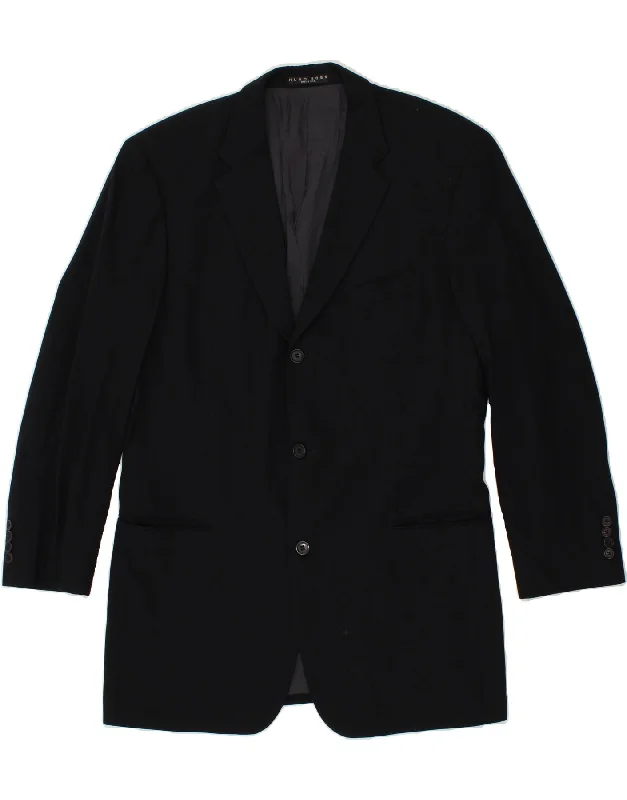 men's formal jackets -HUGO BOSS Mens Stretch Slim 3 Button Blazer Jacket UK 44 2XL  Navy Blue