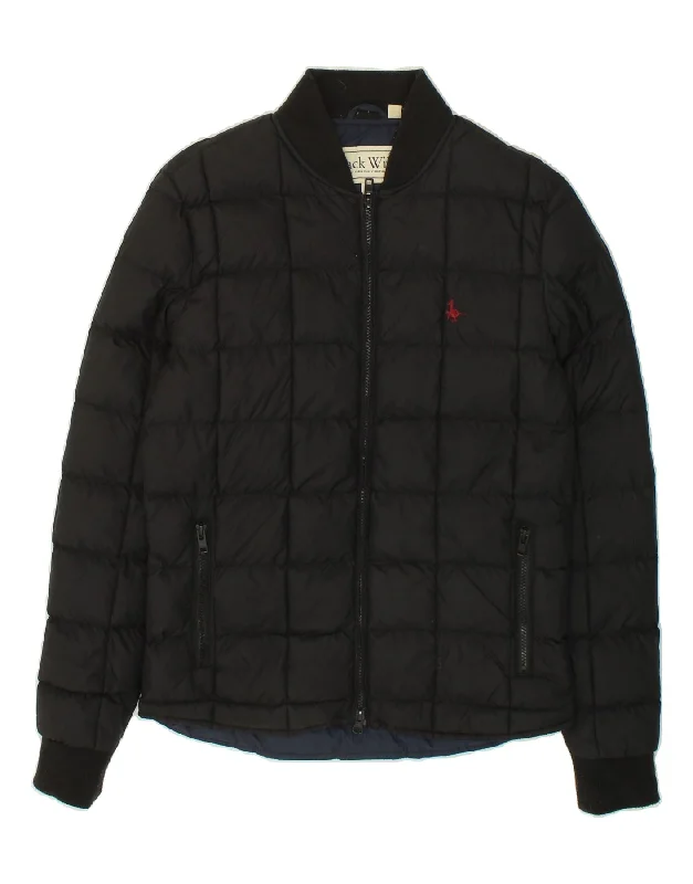 men's wool-blend jackets -JACK WILLS Mens Padded Jacket UK 34 XS Black Nylon