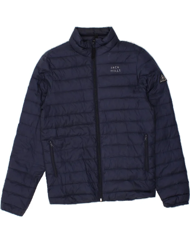 men's corduroy jackets -JACK WILLS Mens Padded Jacket UK 36 Small Navy Blue Nylon