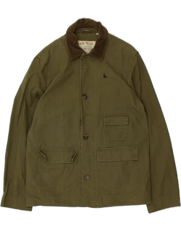 men's military jackets -JACK WILLS Mens Utility Jacket UK 40 Large Khaki Cotton