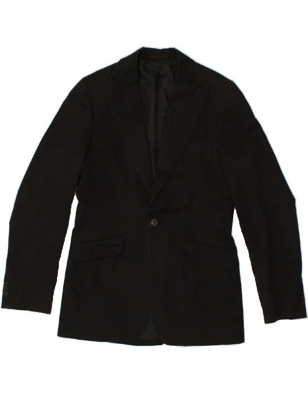 men's heavy-duty jackets -JULES Mens 1 Button Blazer Jacket IT 50 Large Black Cotton