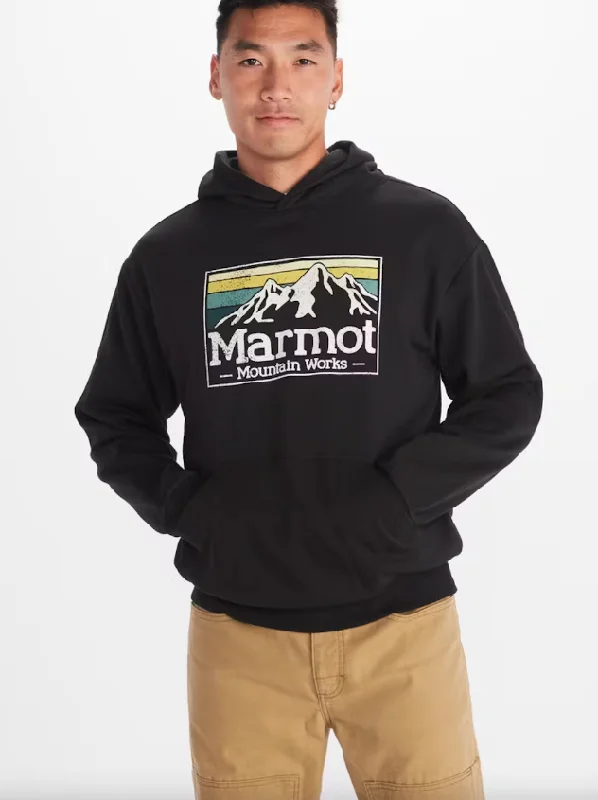 Men's Marmot Mountain Works Gradient Hoodie - Black