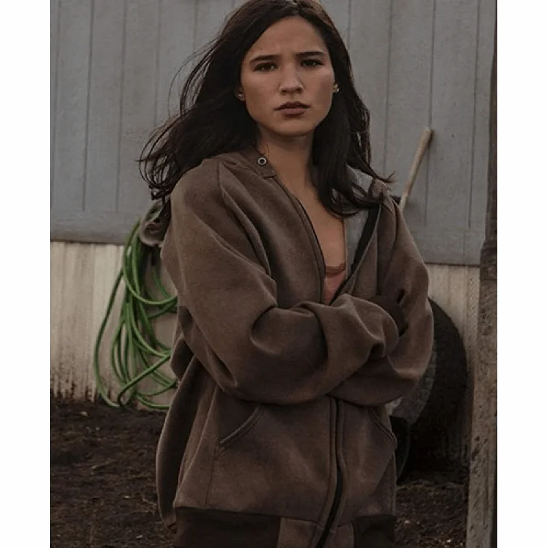 Monica Dutton Yellowstone Kelsey Asbille Brown Hoodie