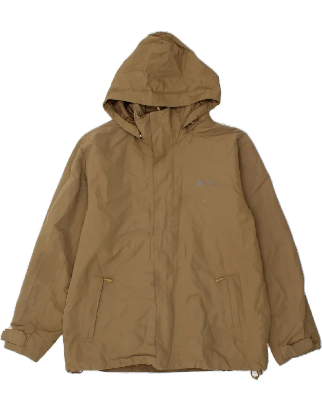 varsity jackets for men -men's fashion hoodies -MOUNTAIN WAREHOUSE Mens Hooded Rain Jacket UK 40 Large Beige Polyester