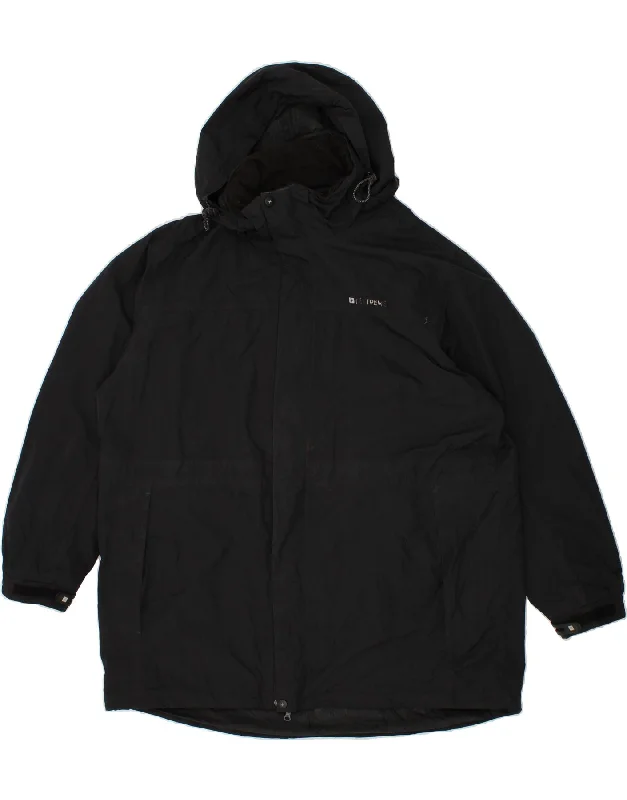 men's sport jackets -men's winter sweatshirts -MOUNTAIN WAREHOUSE Mens Hooded Rain Jacket UK 44 2XL Black Nylon