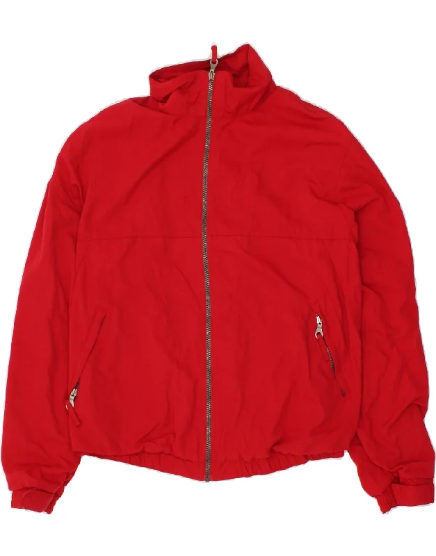 men's lightweight outdoor jackets -MURPHY & NYE Mens Bomber Jacket UK 40 Large Red Nylon