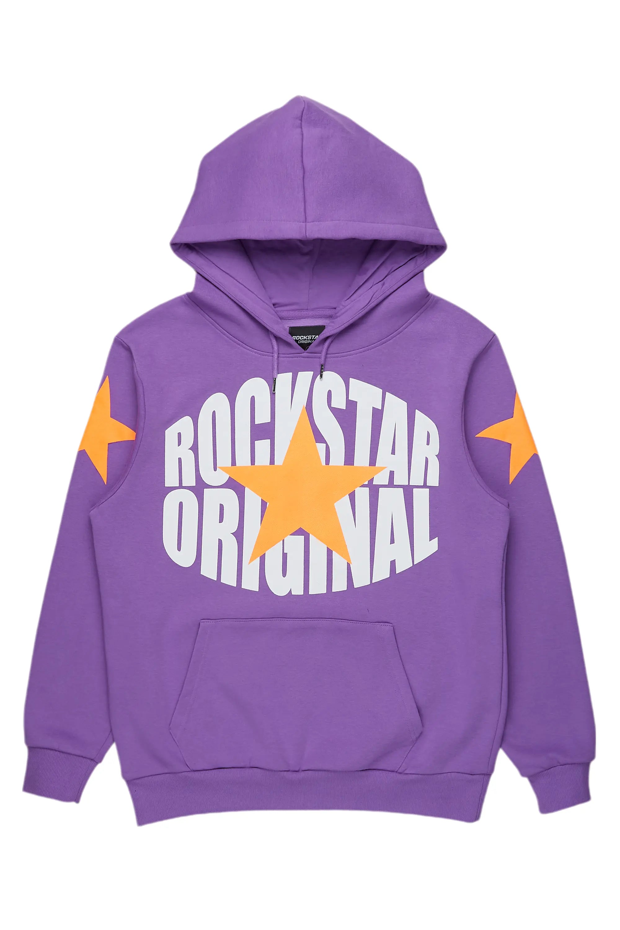 oversized hoodies for men -Hachi Purple/White Graphic Hoodie