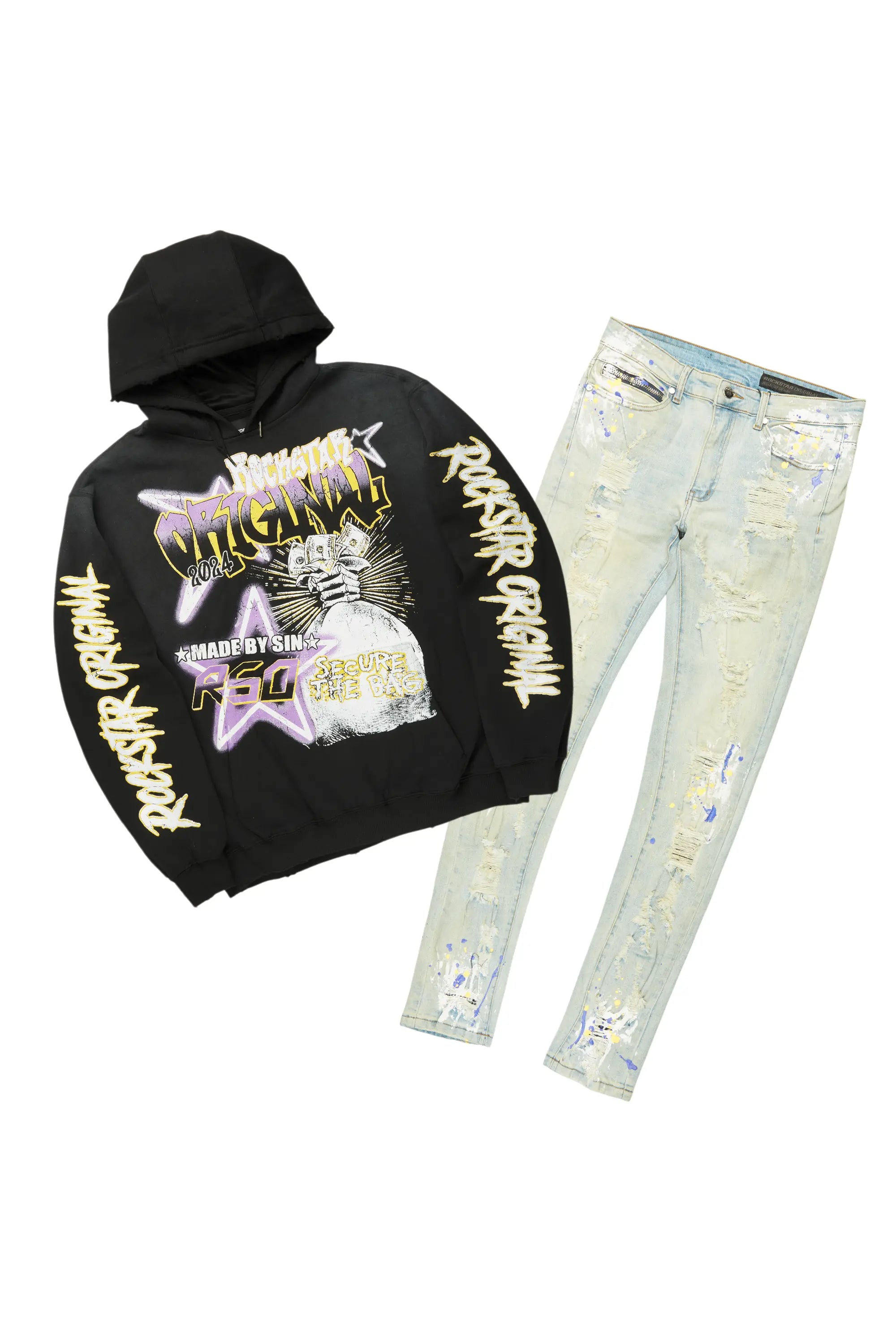 Amelie Black Hoodie/Slim Fit Jean Bundle