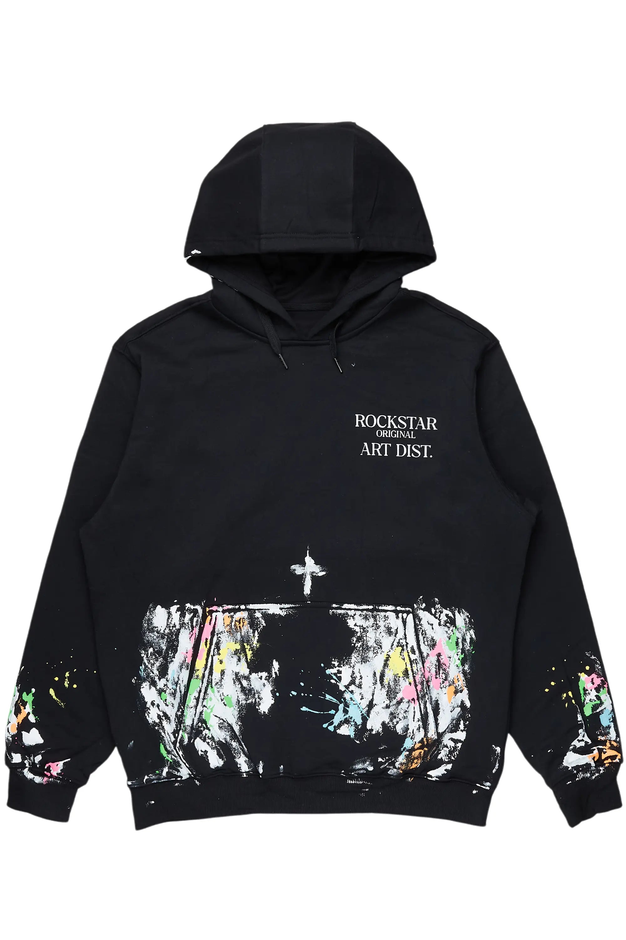 winter-ready sweatshirts for men -Filipa Black/Multi Oversized Hoodie