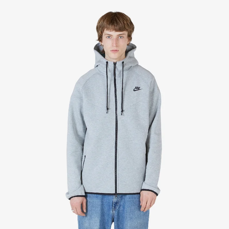 Tech Fleece OG Full-Zip Hoodie Sweatshirt Dark Heather Grey | Black