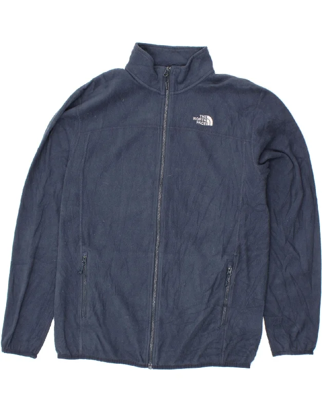 men's stylish jackets with zippers -oversized sweatshirts for men -THE NORTH FACE Mens Fleece Jacket UK 40 Large Navy Blue Polyester