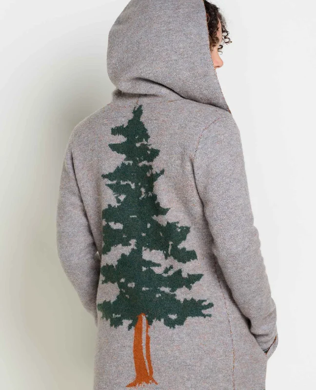 Women's Merino Heartfelt Hoodie - Basalt Tree