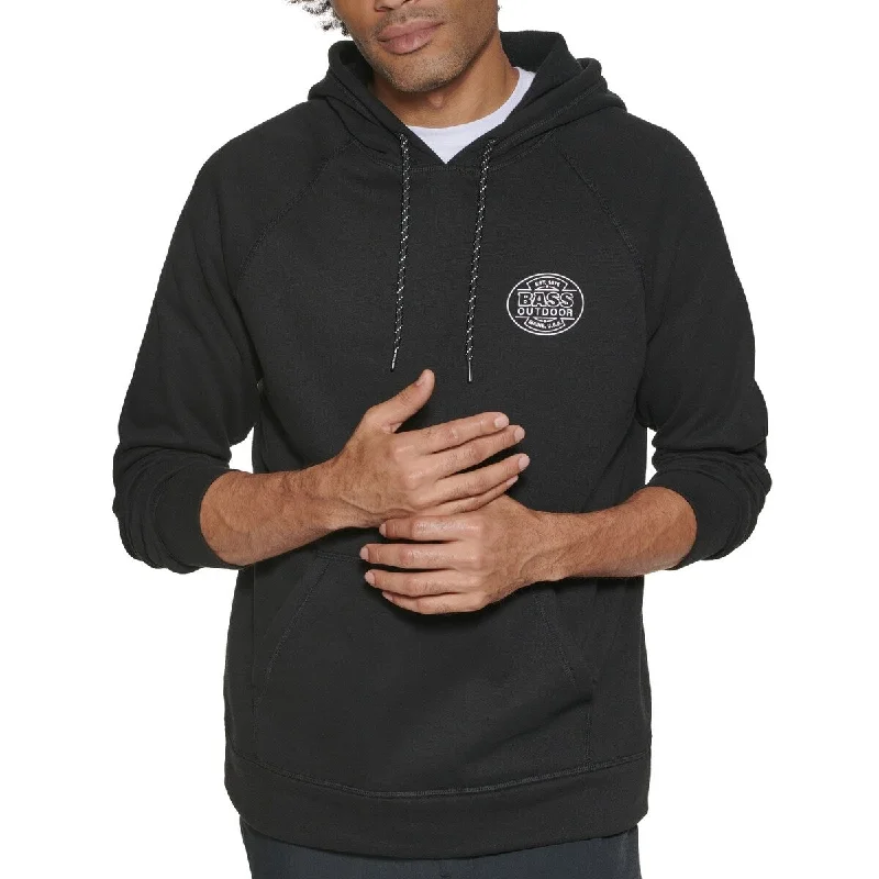 men's graphic sweatshirts -Bass Outdoor Men's Logo Graphic Hoodie Black