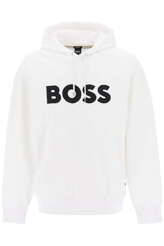 Boss logo patch hoodie