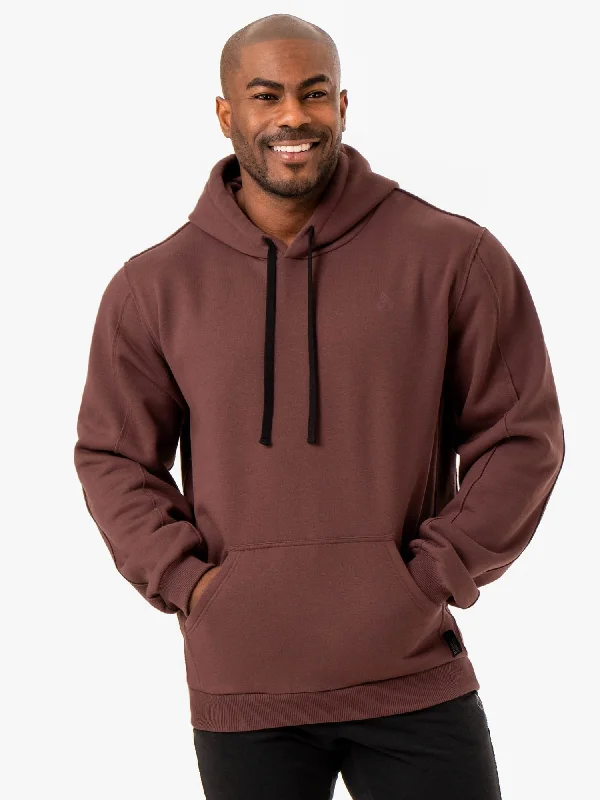 men's graphic sweatshirts -Force Pullover Hoodie - Brick