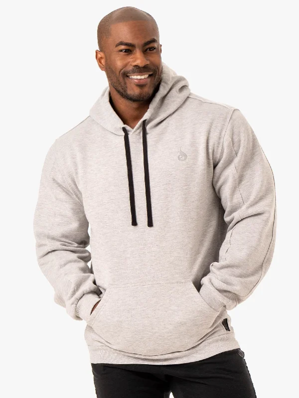 fleece sweatshirts for men -Force Pullover Hoodie - Grey Marl